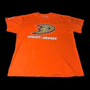 Anaheim Ducks “Paint It Orange" Cotton T-Shirt Hockey Playoff Promo Men’s XL